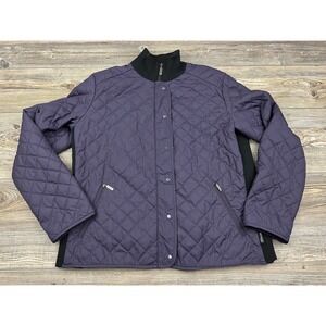 Columbia‎ XCO Women's XL Quilted Jacket Full Zip Mock Neck Purple Outdoor Chore